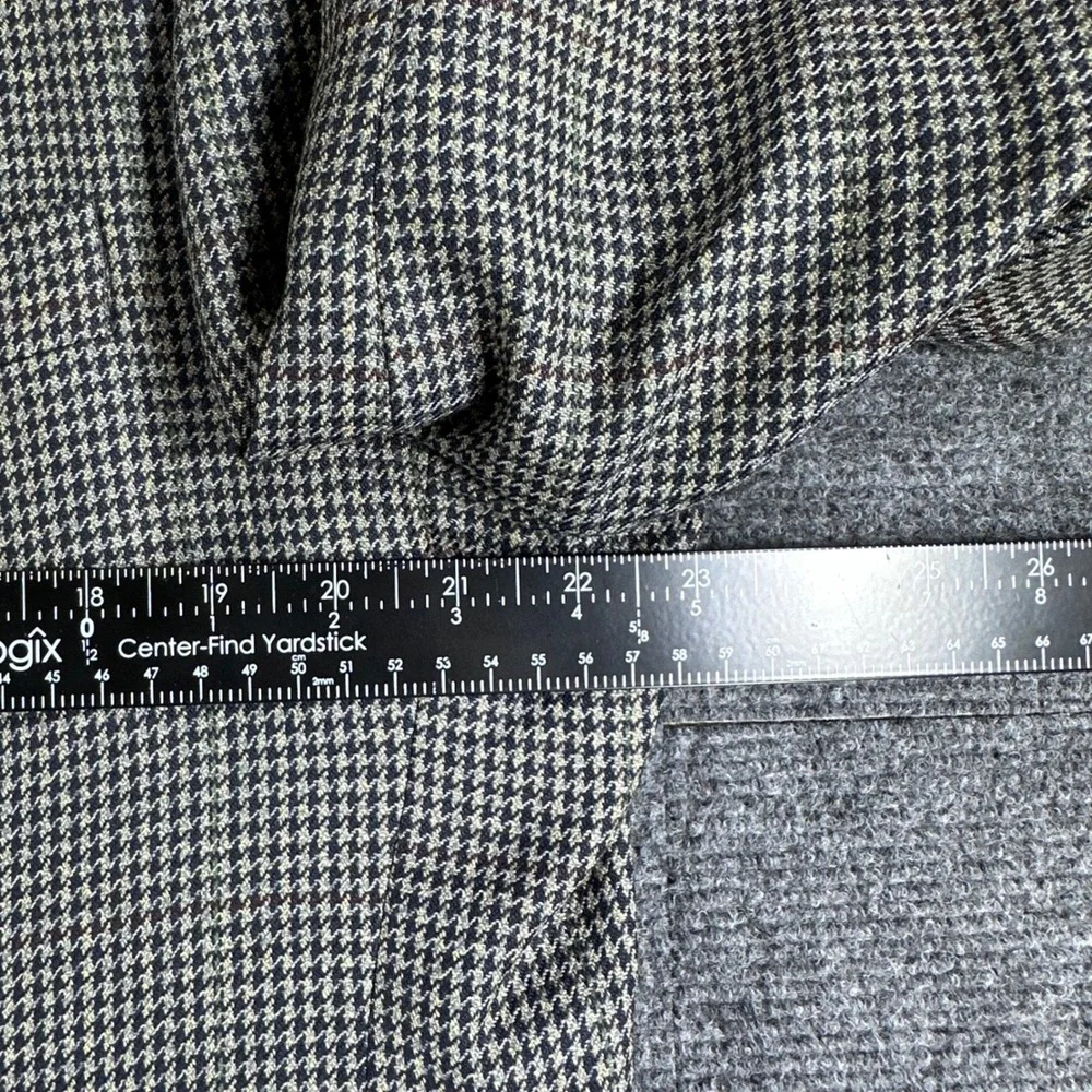 Jos. A. Bank Blazer Mens 44R 44 Regular Brown Houndstooth Wool Sport Coat Jacket